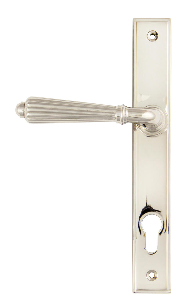 From The Anvil's Polished Nickel Hinton Slimline Lever Espag. Lock Set