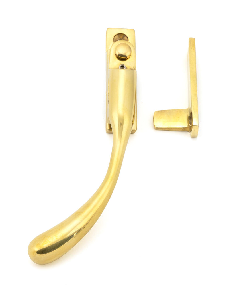 From The Anvil's Polished Brass Night-Vent Locking Peardrop Fastener