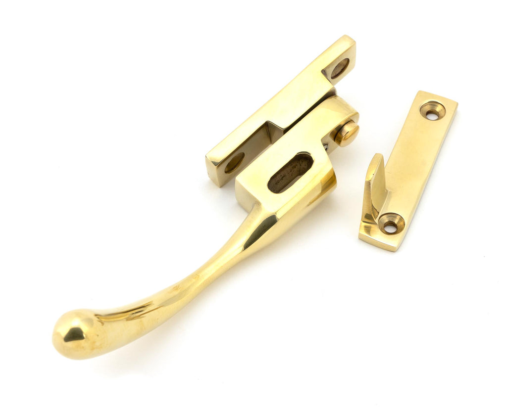 From The Anvil's Polished Brass Night-Vent Locking Peardrop Fastener