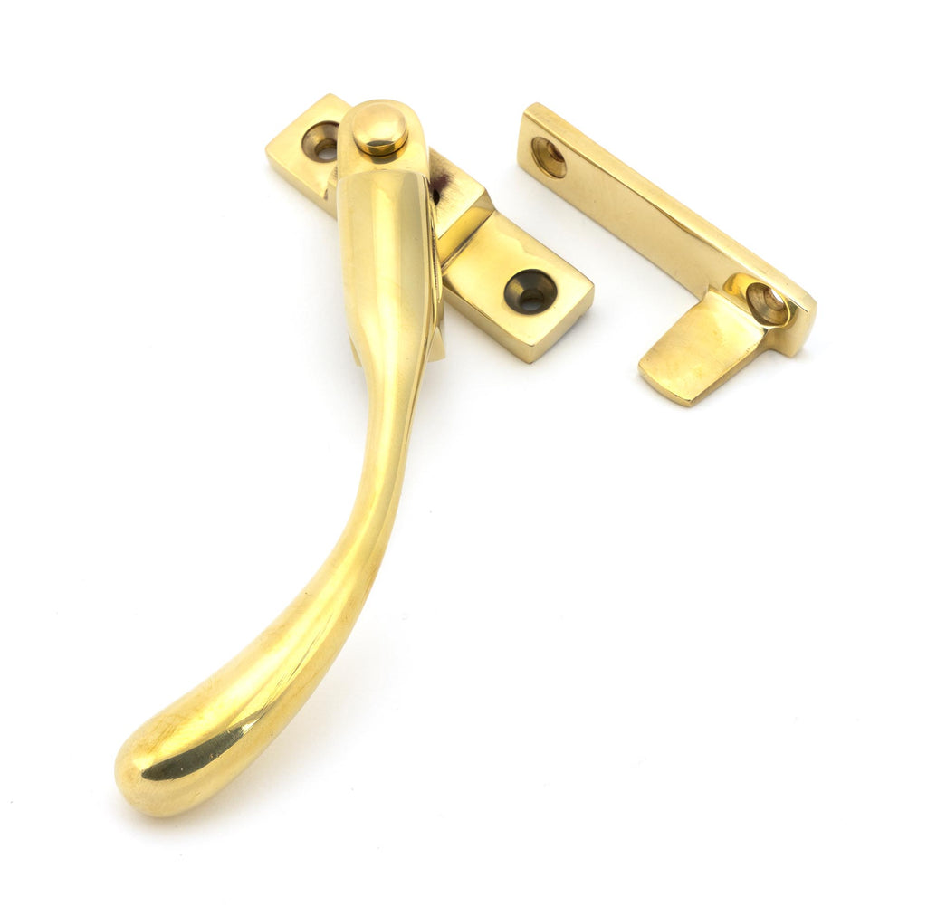 From The Anvil's Polished Brass Night-Vent Locking Peardrop Fastener