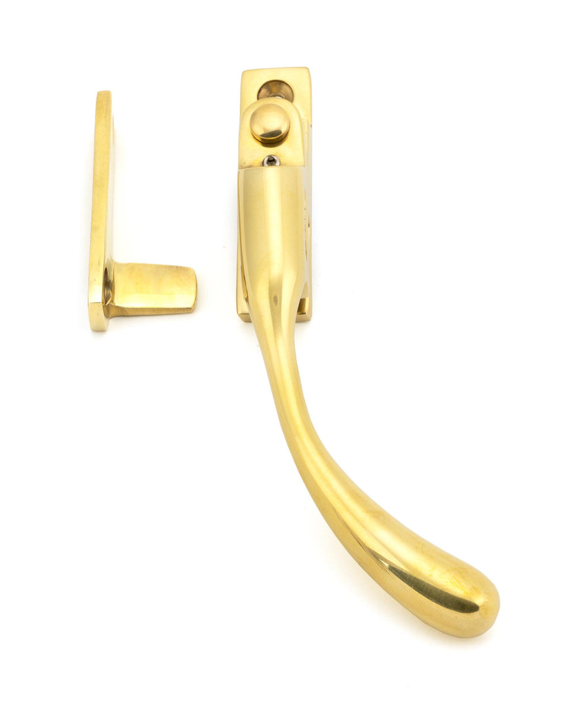 From The Anvil's Polished Brass Night-Vent Locking Peardrop Fastener