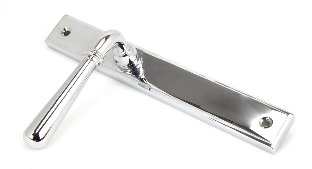 From The Anvil's Polished Chrome Newbury Slimline Lever Espag. Latch Set