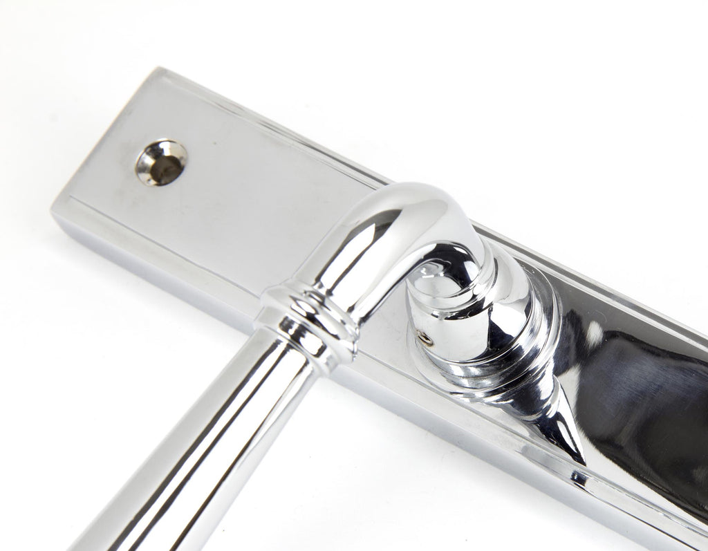 From The Anvil's Polished Chrome Newbury Slimline Lever Espag. Latch Set