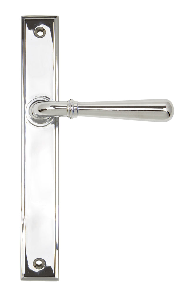 From The Anvil's Polished Chrome Newbury Slimline Lever Espag. Latch Set