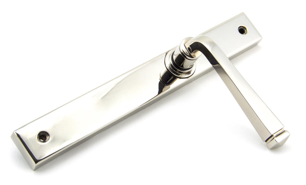 From The Anvil's Polished Nickel Avon Slimline Lever Espag. Latch Set