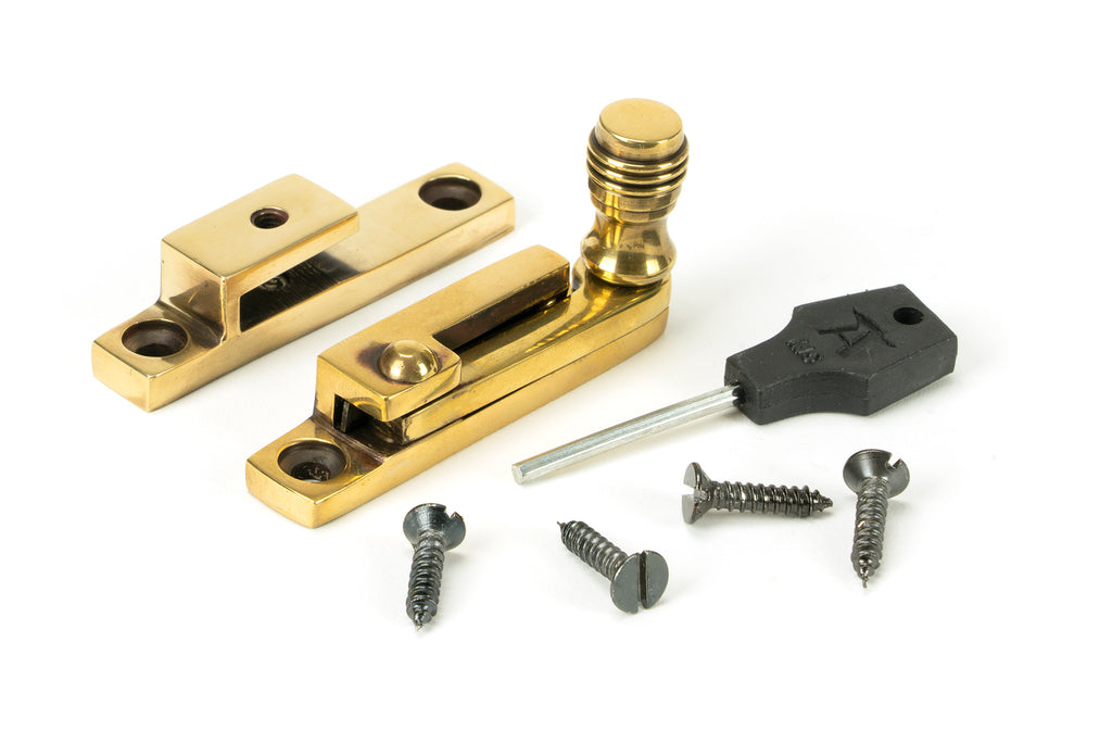 From The Anvil's Aged Brass Prestbury Quadrant Fastener - Narrow