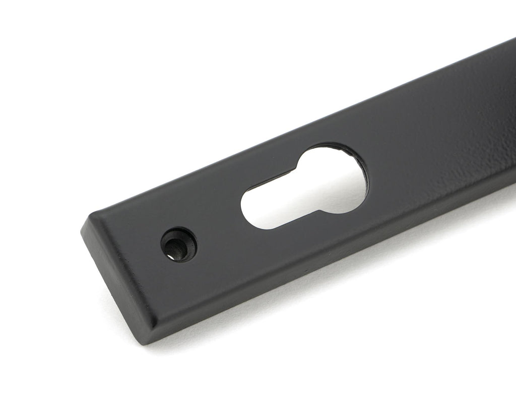 From The Anvil's Matt Black Brompton Slimline Lever Espag. Lock Set