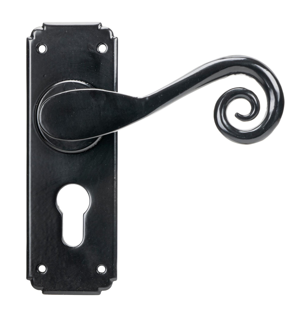 From The Anvil's Black Monkeytail Lever Euro Lock Set