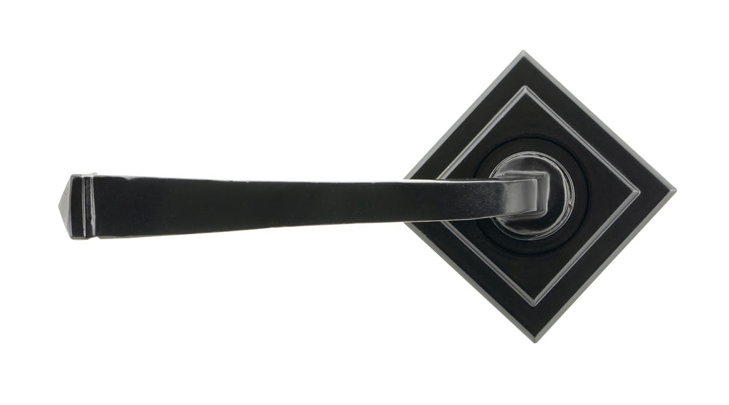 From The Anvil's Black Avon Round Lever on Rose Set (Sprung)