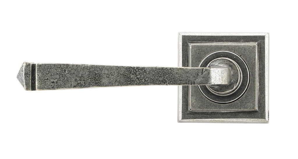 From The Anvil's Pewter Patina Avon Round Lever on Rose Set (Sprung)