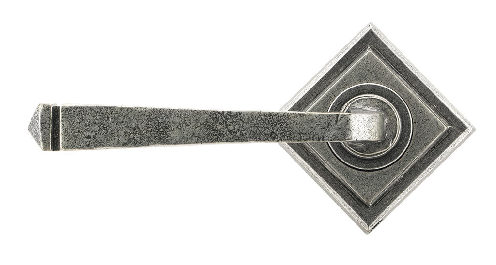 From The Anvil's Pewter Patina Avon Round Lever on Rose Set (Sprung)