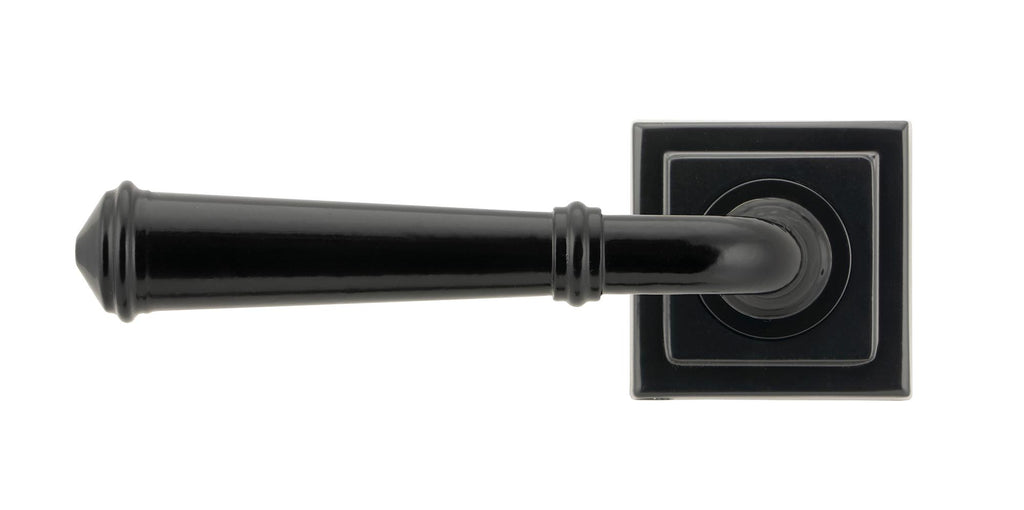 From The Anvil's Black Regency Lever on Rose Set (Sprung)