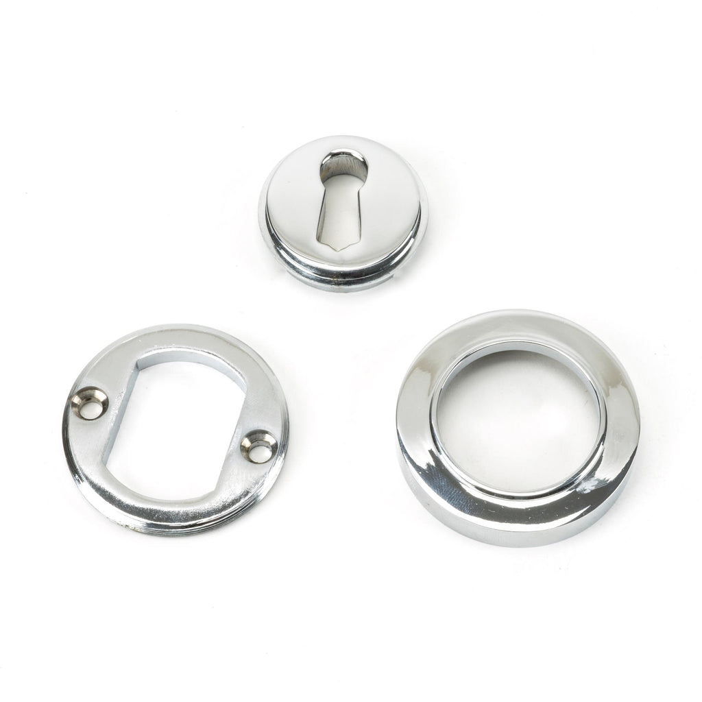 From The Anvil's Polished Chrome Round Escutcheon