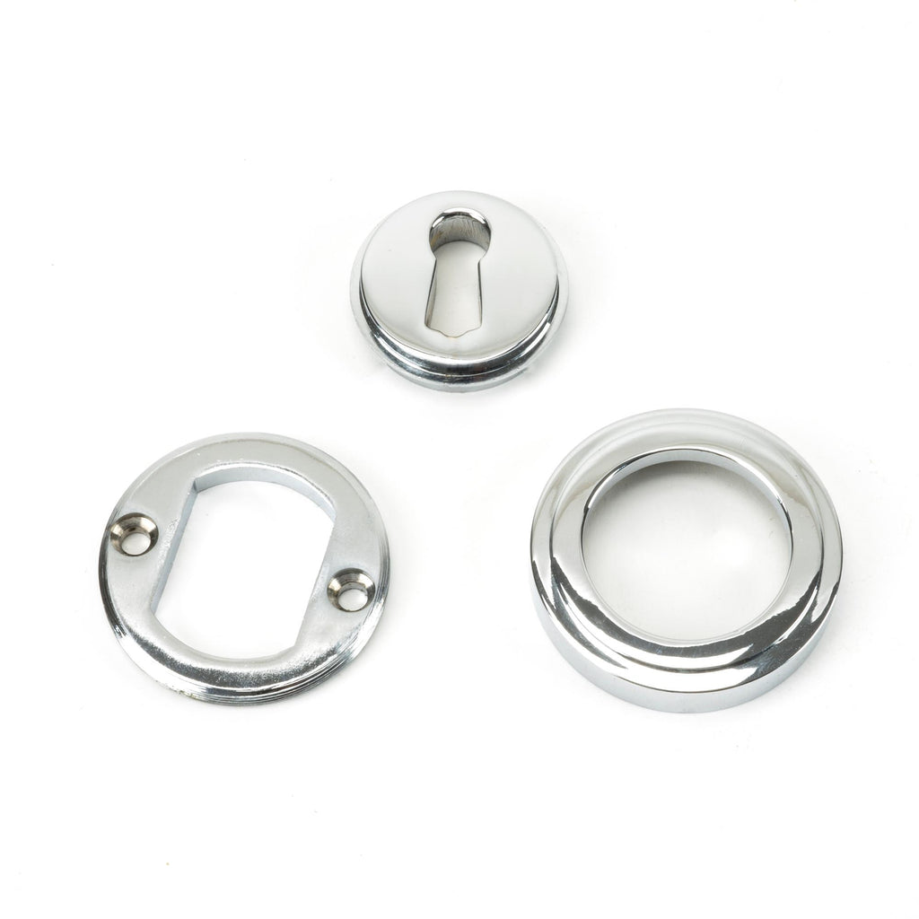 From The Anvil's Polished Chrome Round Escutcheon