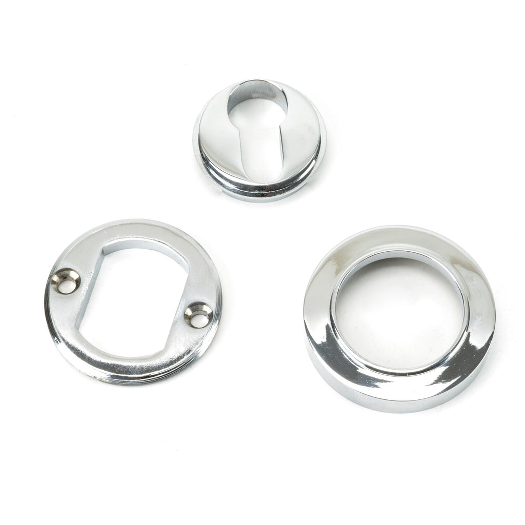 From The Anvil's Polished Chrome Round Euro Escutcheon