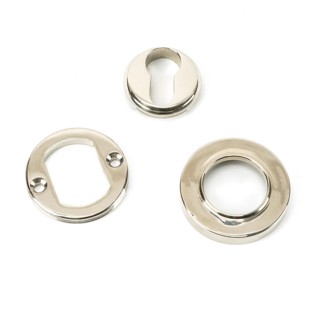 From The Anvil's Polished Nickel Round Euro Escutcheon