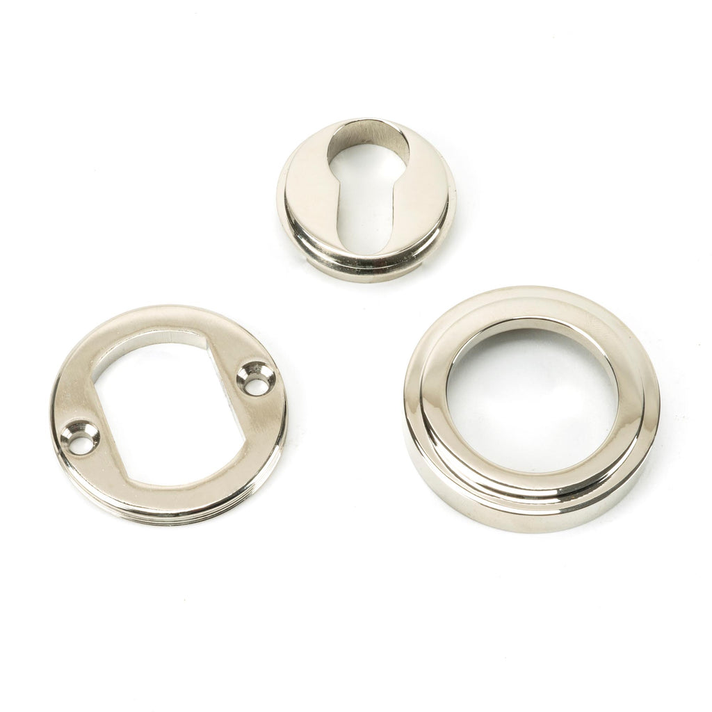 From The Anvil's Polished Nickel Round Euro Escutcheon