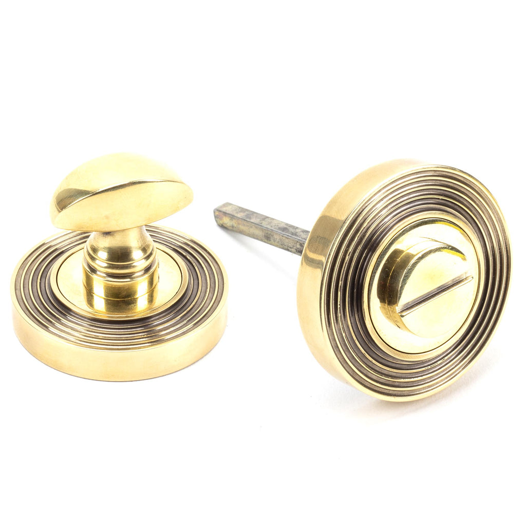 From The Anvil's Aged Brass Round Thumbturn Set