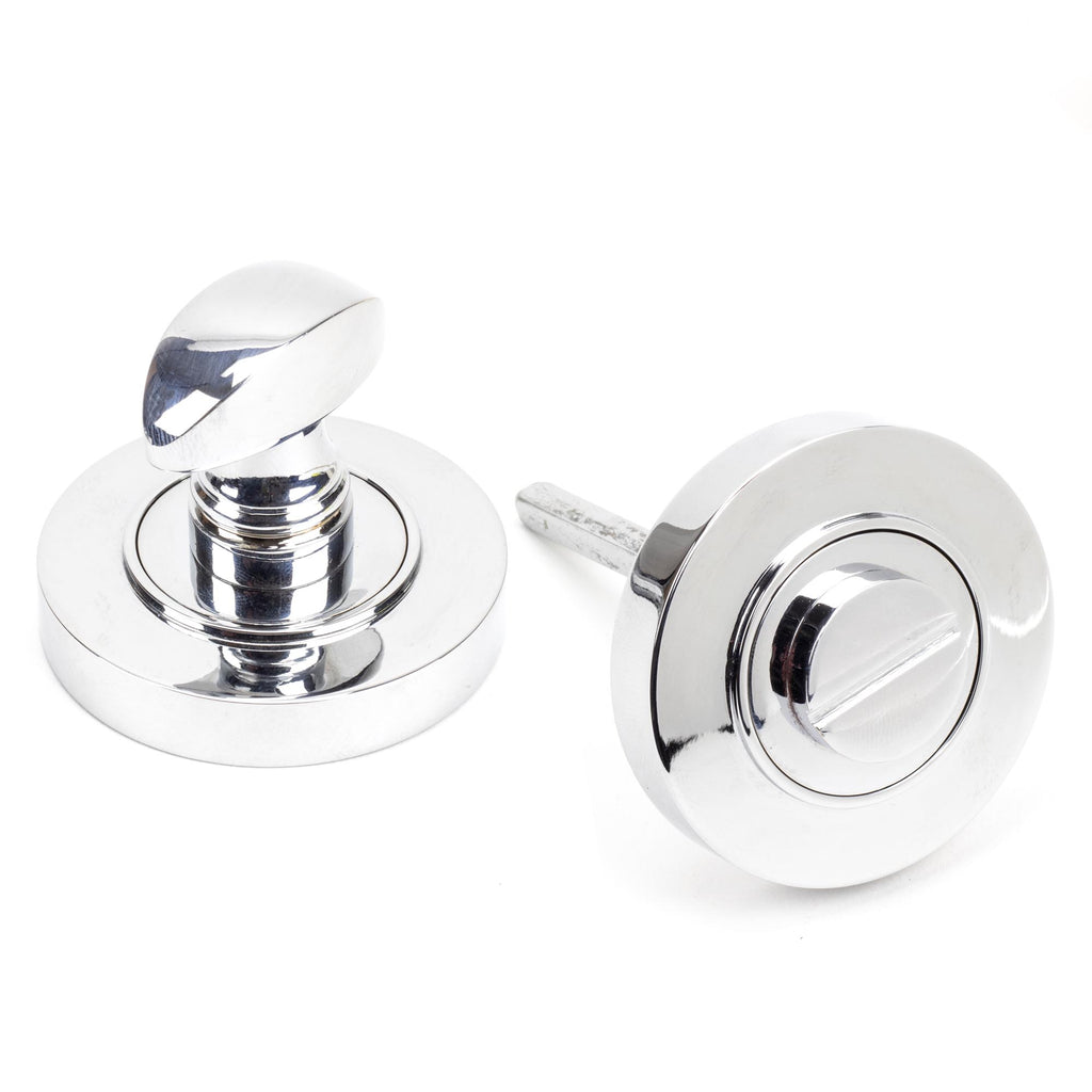 From The Anvil's Polished Chrome Round Thumbturn Set