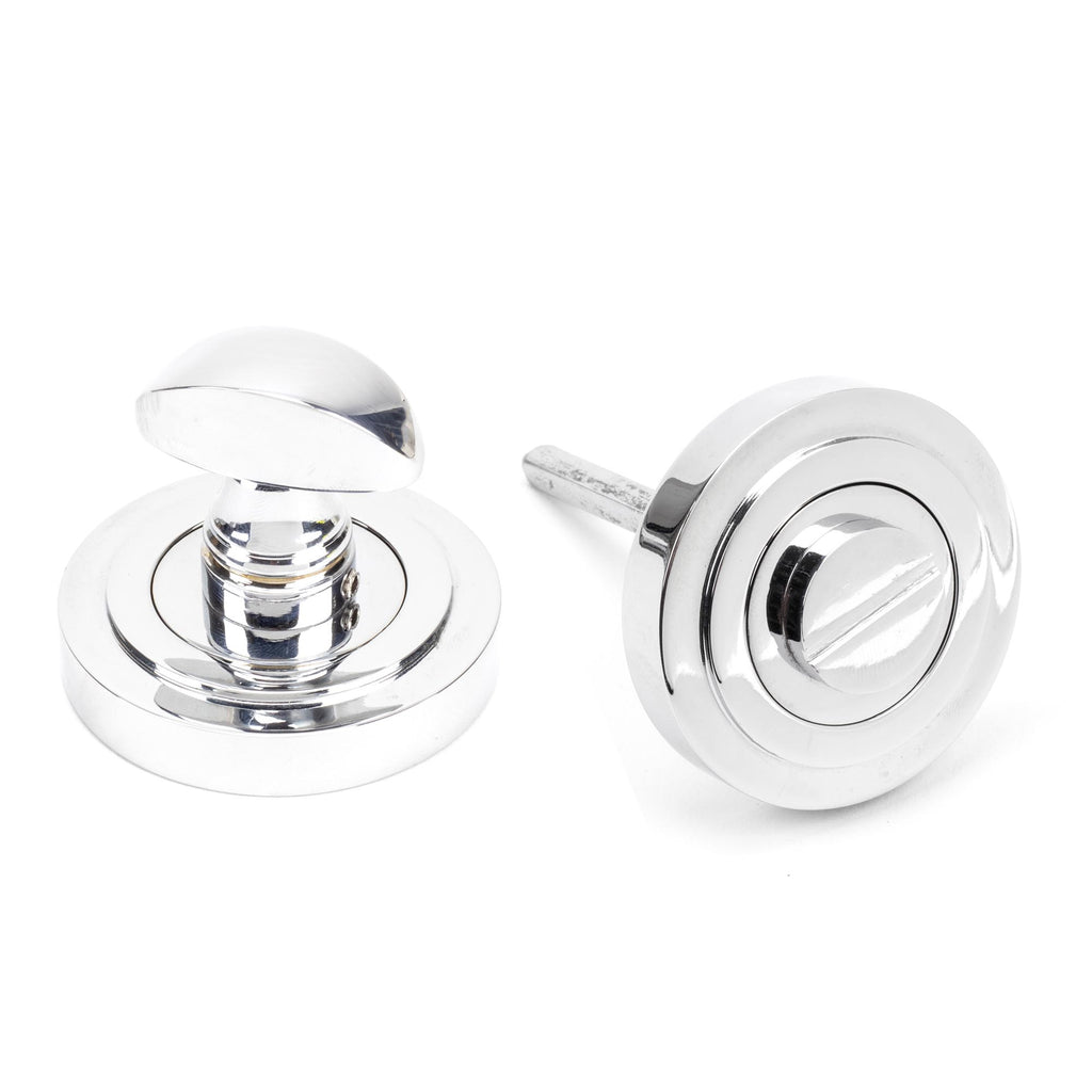 From The Anvil's Polished Chrome Round Thumbturn Set