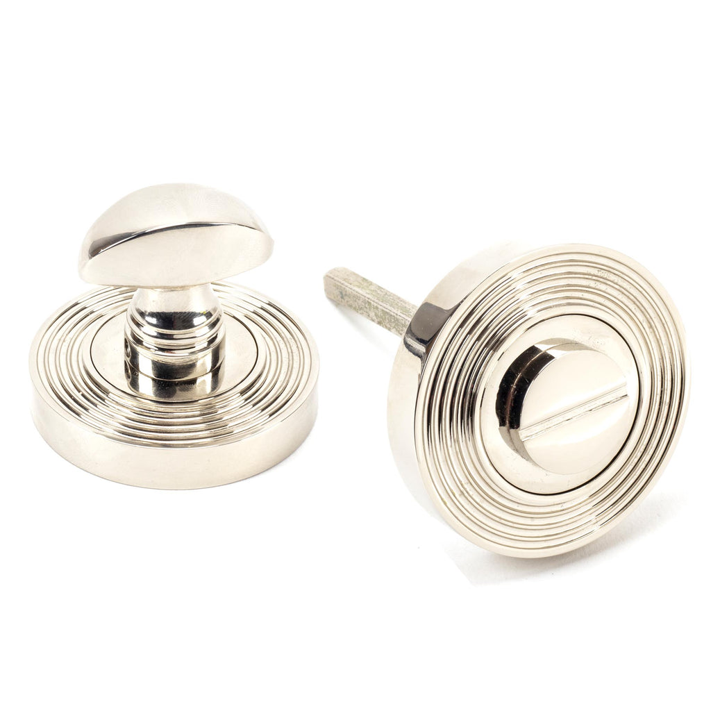 From The Anvil's Polished Nickel Round Thumbturn Set