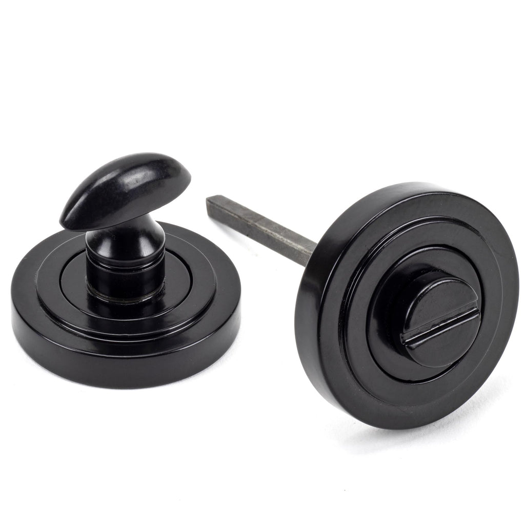 From The Anvil's Black Round Thumbturn Set