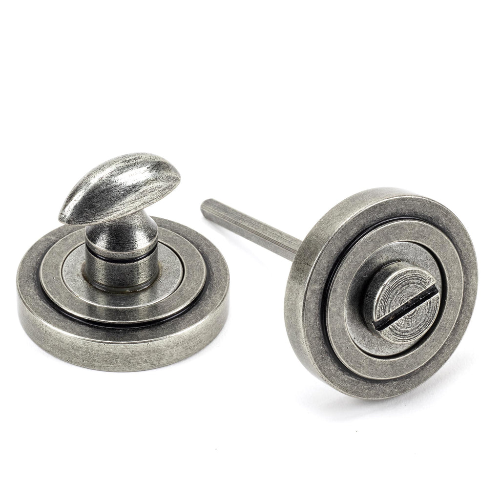 From The Anvil's Pewter Patina Round Thumbturn Set