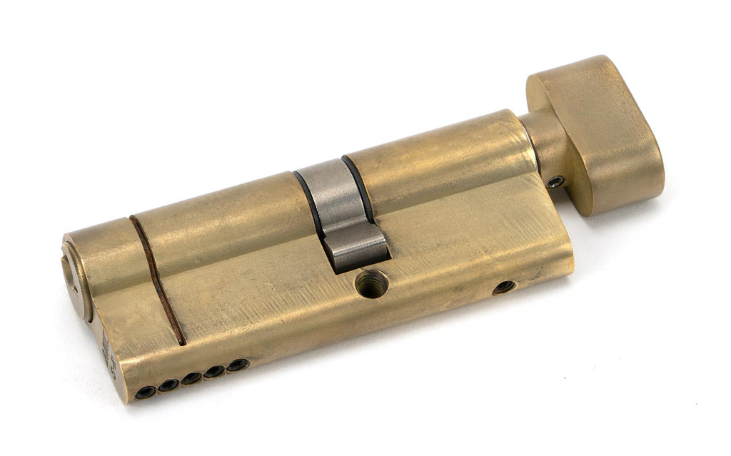 From The Anvil's Aged Brass 5 Pin Euro Cylinder/Thumbturn