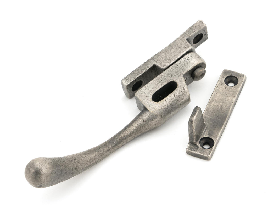 From The Anvil's Antique Pewter Night-Vent Locking Peardrop Fastener