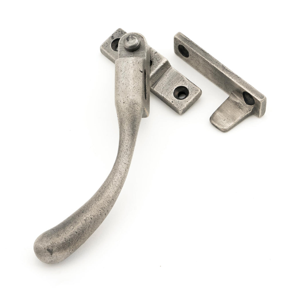 From The Anvil's Antique Pewter Night-Vent Locking Peardrop Fastener