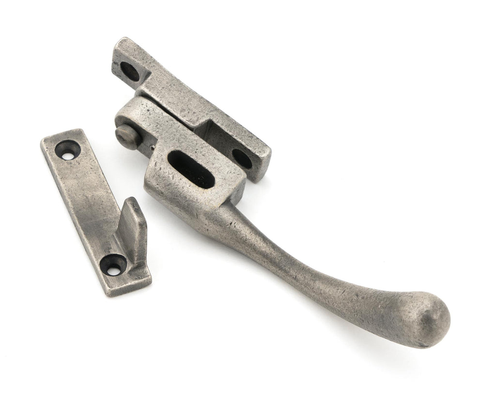 From The Anvil's Antique Pewter Night-Vent Locking Peardrop Fastener