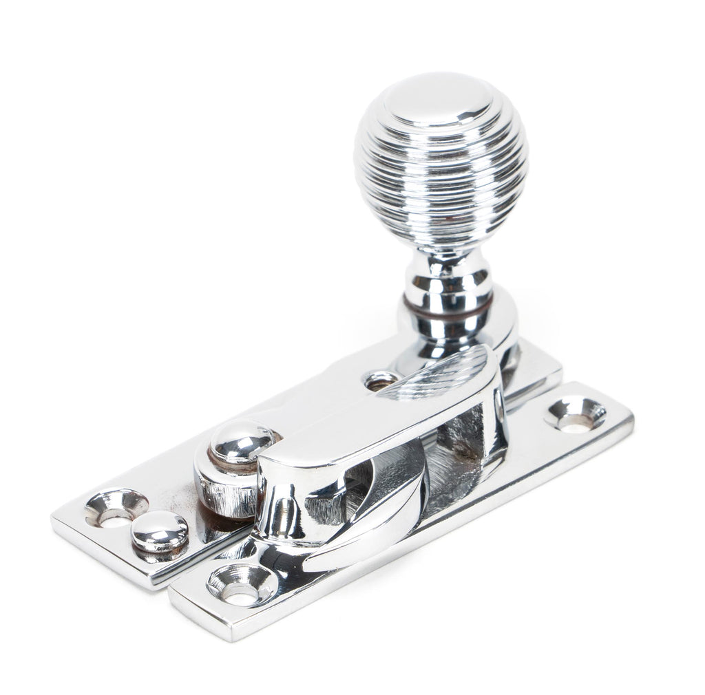 From The Anvil's Polished Chrome Beehive Sash Hook Fastener