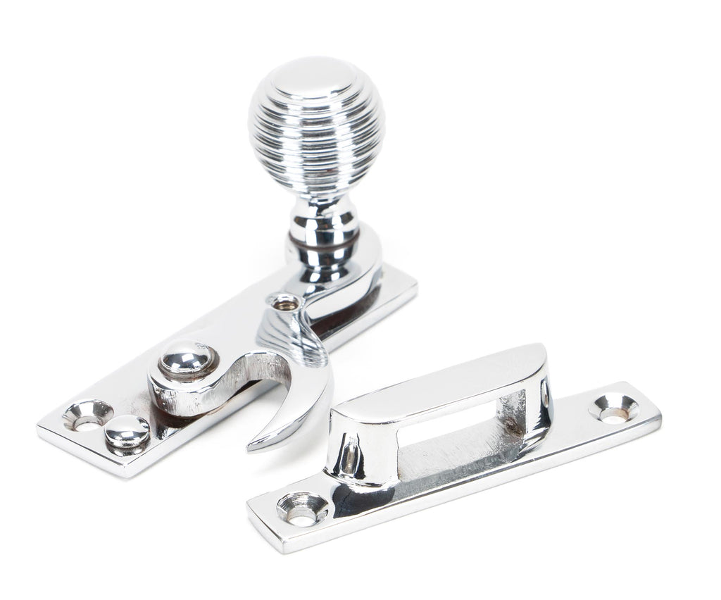 From The Anvil's Polished Chrome Beehive Sash Hook Fastener