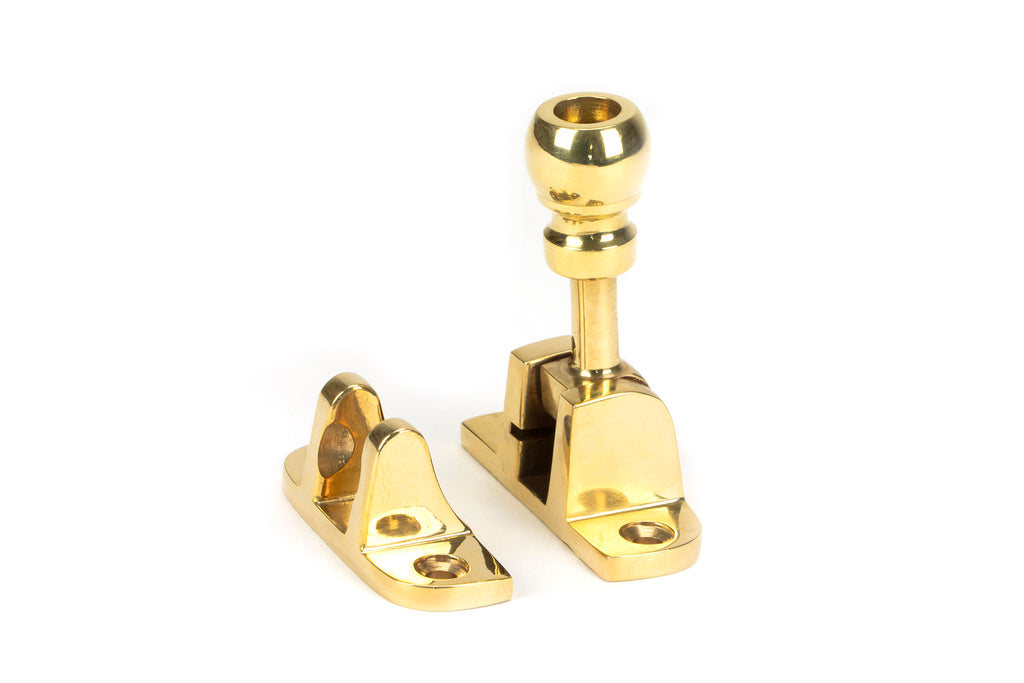 From The Anvil's Polished Brass Mushroom Brighton Fastener