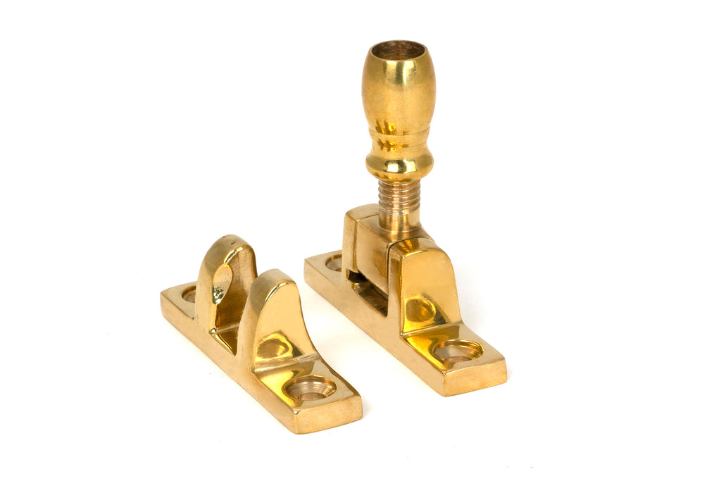 From The Anvil's Polished Brass Mushroom Brighton Fastener