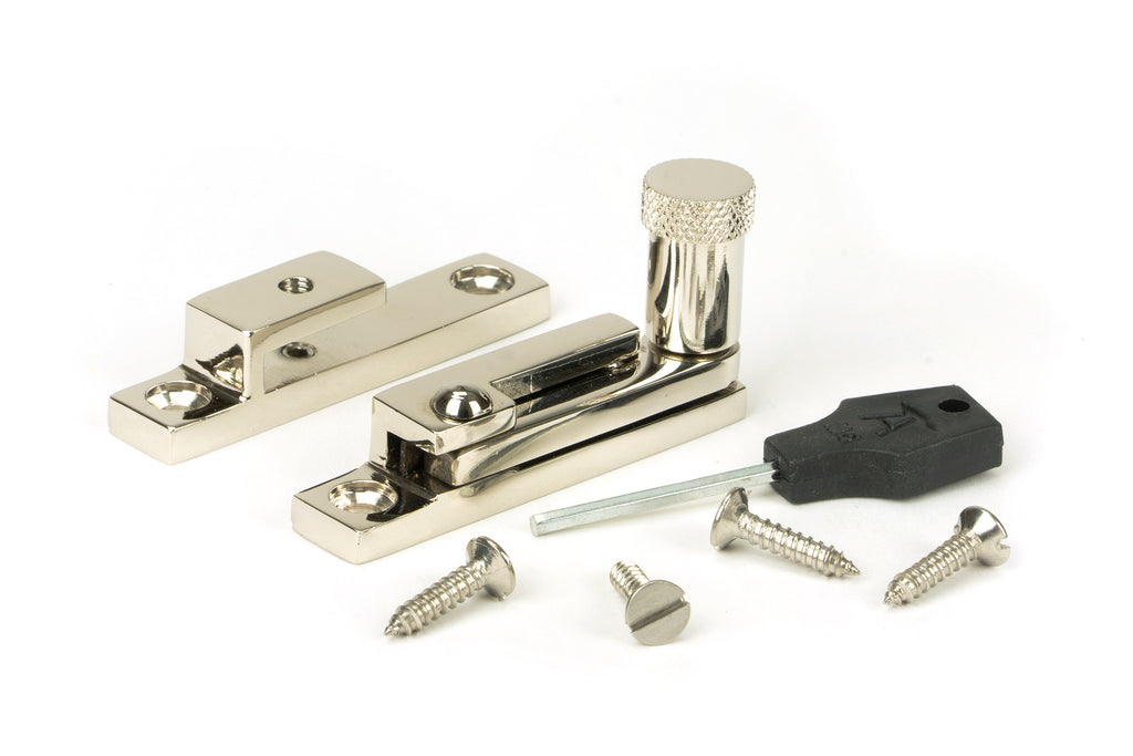 From The Anvil's Polished Nickel Brompton Quadrant Fastener - Narrow