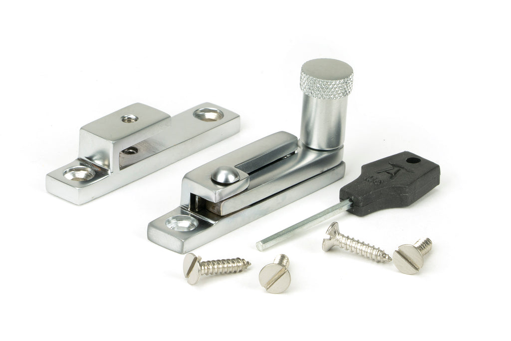 From The Anvil's Satin Chrome Brompton Quadrant Fastener - Narrow