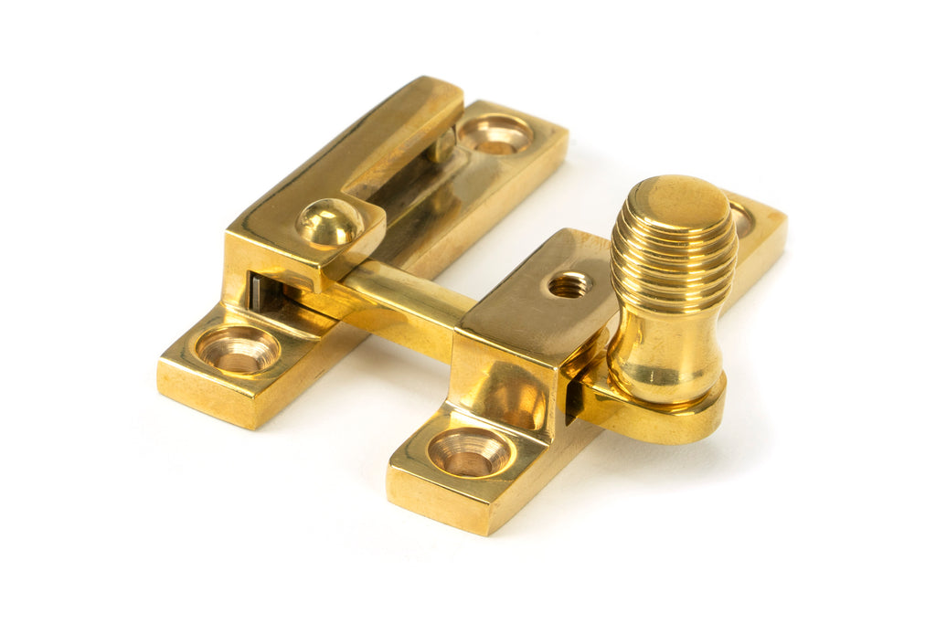 From The Anvil's Polished Brass Beehive Quadrant Fastener - Narrow