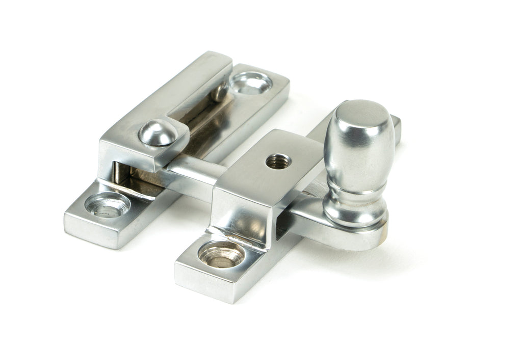 From The Anvil's Satin Chrome Mushroom Quadrant Fastener - Narrow