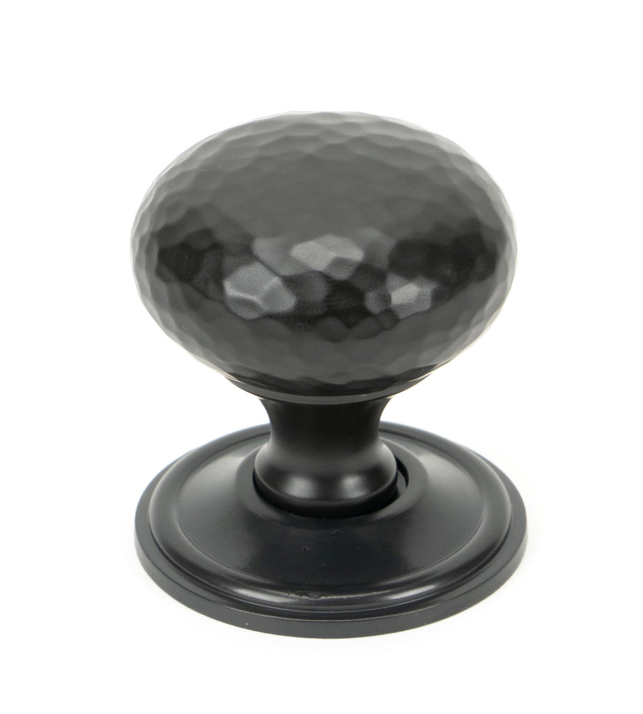 From The Anvil's Aged Bronze Hammered Mushroom Cabinet Knob