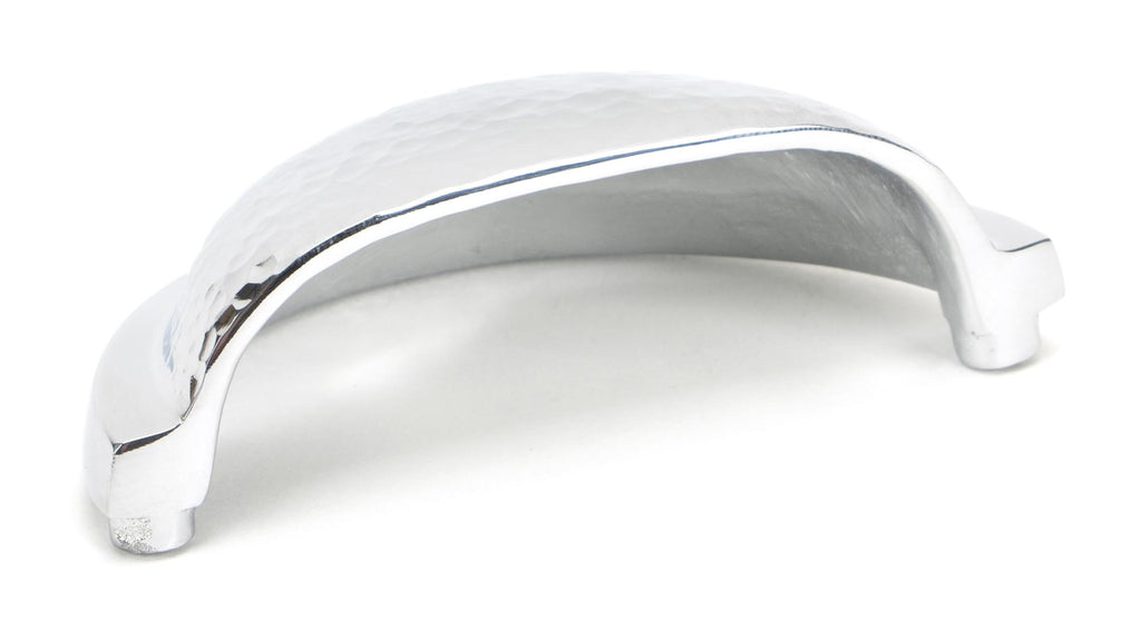 From The Anvil's Polished Chrome Hammered Regency Concealed Drawer Pull