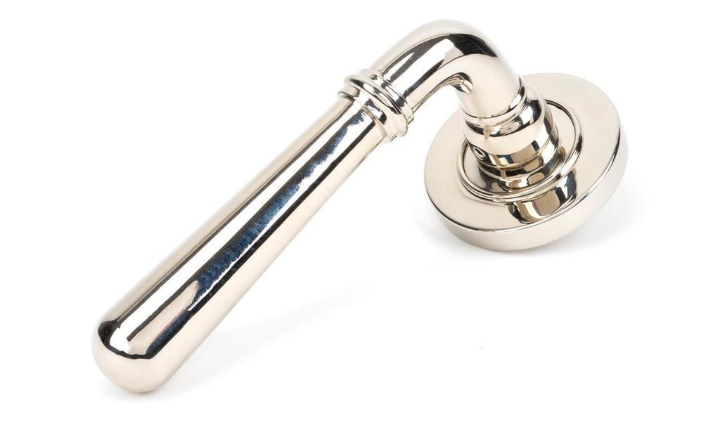 From The Anvil's Polished Nickel Newbury Lever on Rose Set (Sprung)