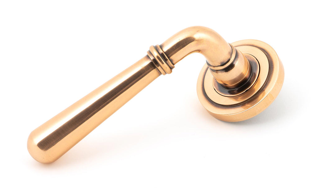 From The Anvil's Polished Bronze Newbury Lever on Rose Set (Sprung)