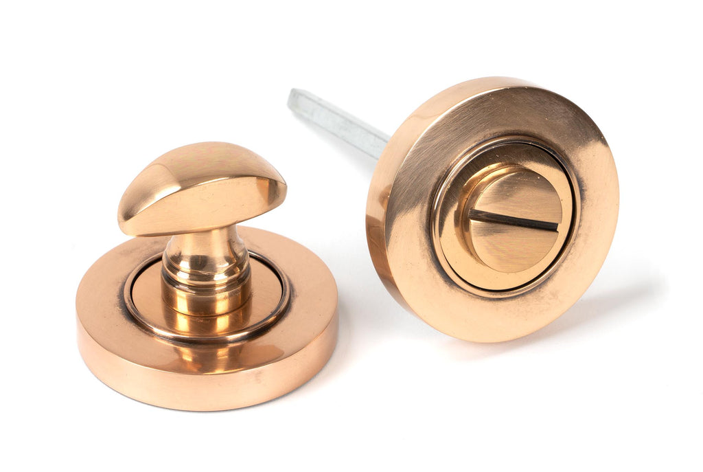 From The Anvil's Polished Bronze Round Thumbturn Set