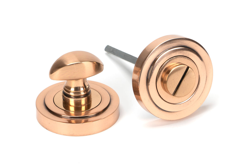 From The Anvil's Polished Bronze Round Thumbturn Set