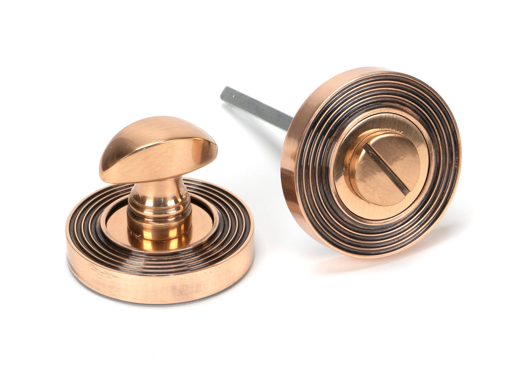 From The Anvil's Polished Bronze Round Thumbturn Set