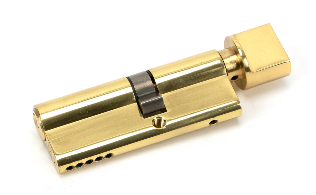 From The Anvil's Lacquered Brass 5 Pin Euro Cylinder/Thumbturn