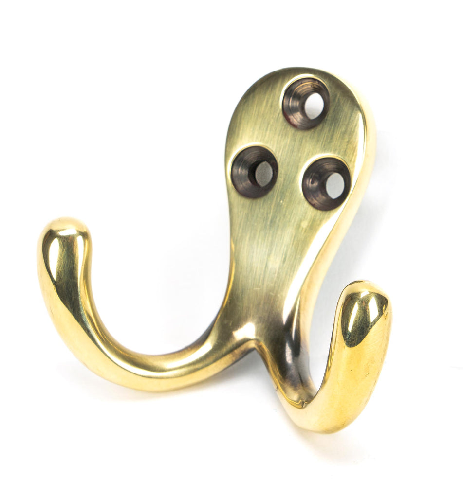 From The Anvil's Aged Brass Celtic Double Robe Hook