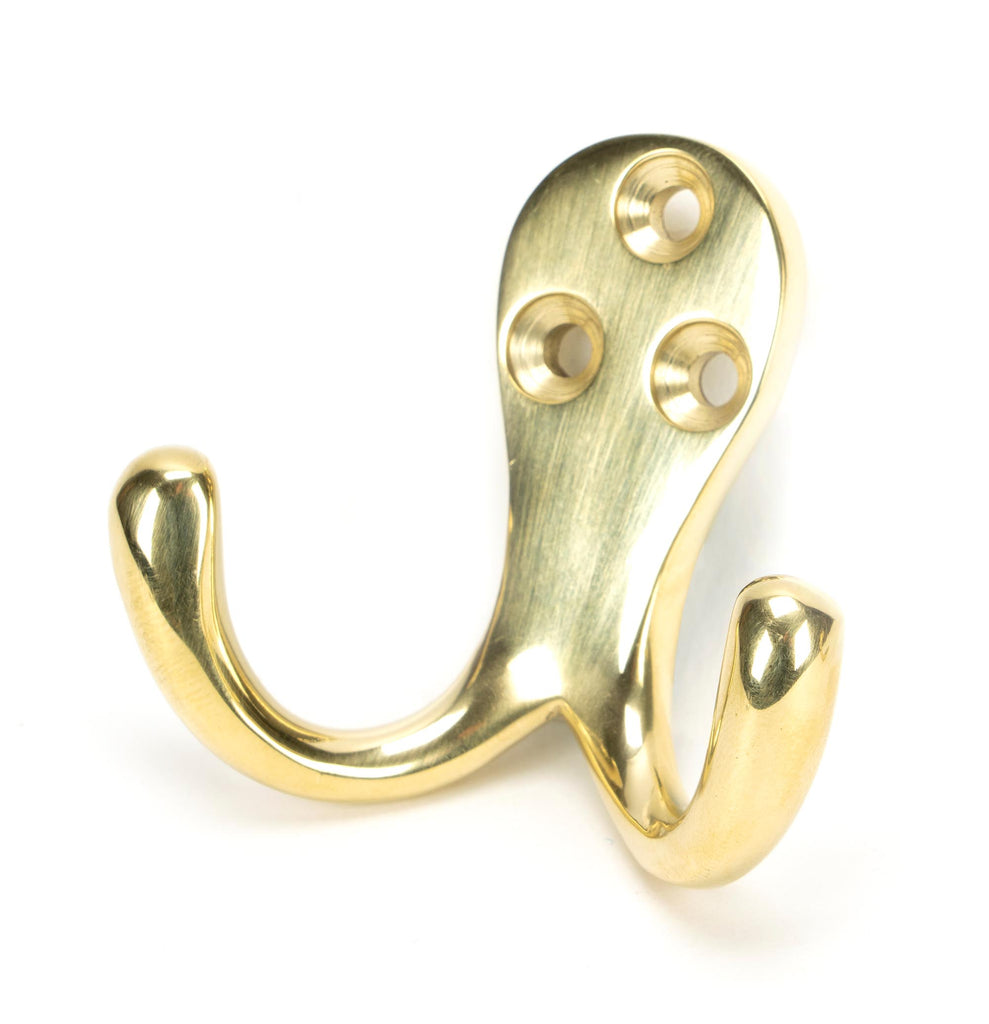 From The Anvil's Polished Brass Celtic Double Robe Hook