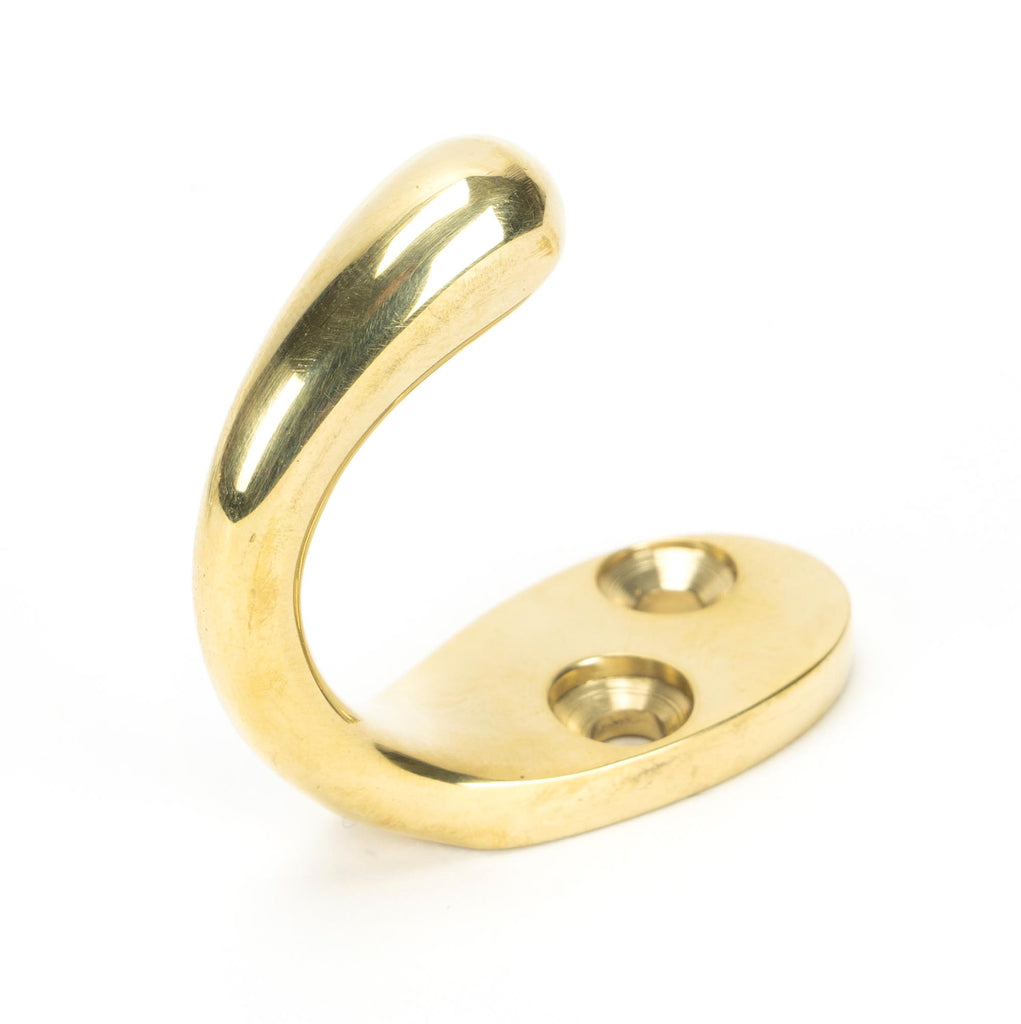 From The Anvil's Polished Brass Celtic Single Robe Hook